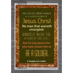 BE A SOLDIER   Large Frame Scripture Wall Art   (GWEXALT4159)   