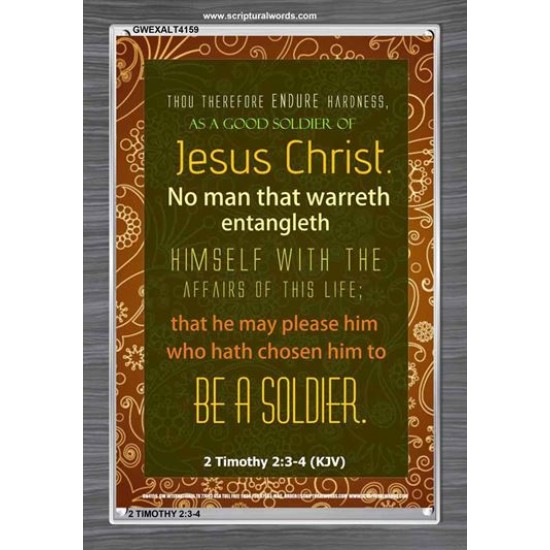 BE A SOLDIER   Large Frame Scripture Wall Art   (GWEXALT4159)   