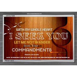 SEEK GOD WITH YOUR WHOLE HEART   Christian Quote Frame   (GWEXALT4265)   