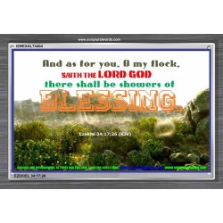 SHOWERS OF BLESSING   Unique Bible Verse Frame   (GWEXALT4404)   