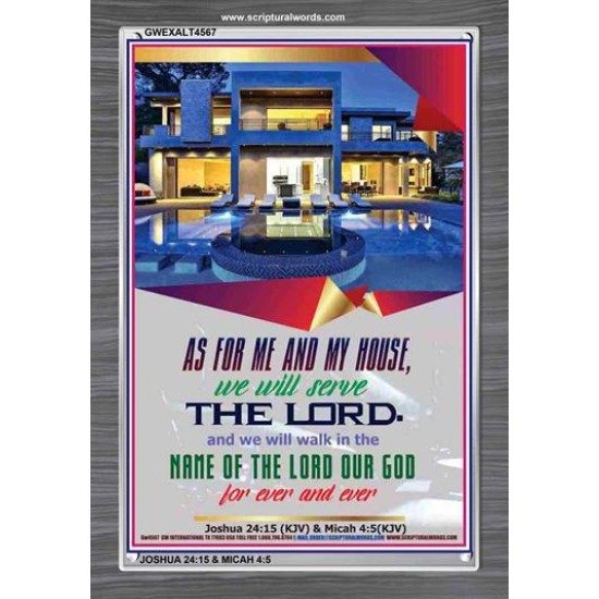 WE WILL SERVE THE LORD   Framed Bible Verses   (GWEXALT4567)   