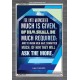 WHOMSOEVER MUCH IS GIVEN   Inspirational Wall Art Frame   (GWEXALT4752)   