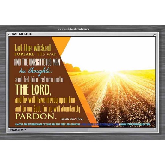 WICKEDNESS   Contemporary Christian Wall Art   (GWEXALT4758)   