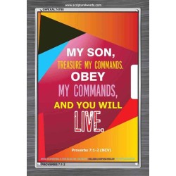 YOU WILL LIVE   Bible Verses Frame for Home   (GWEXALT4788)   "25x33"