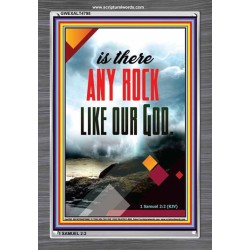 ANY ROCK LIKE OUR GOD   Framed Bible Verse Online   (GWEXALT4798)   