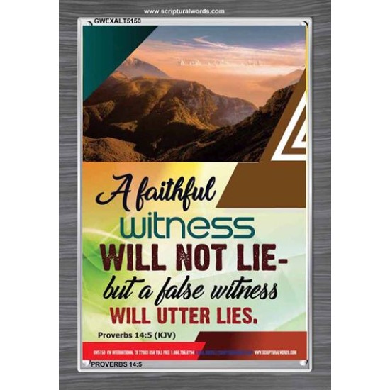 A FAITHFUL WITNESS   Custom Framed Bible Verse   (GWEXALT5150)   