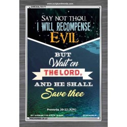 WAIT ON THE LORD   Bible Verses Frame Online   (GWEXALT5177)   "25x33"