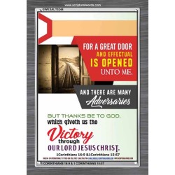 A GREAT DOOR AND EFFECTUAL   Christian Wall Art Poster   (GWEXALT5244)   
