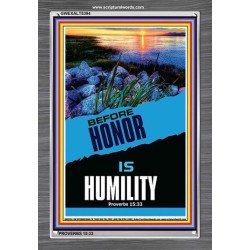 BEFORE HONOR IS HUMILITY   Large Frame Scripture Wall Art   (GWEXALT5394)   