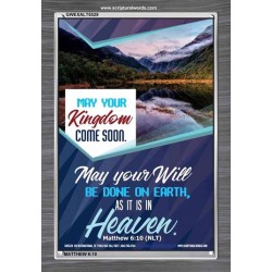 YOUR WILL BE DONE ON EARTH   Contemporary Christian Wall Art Frame   (GWEXALT5529)   "25x33"
