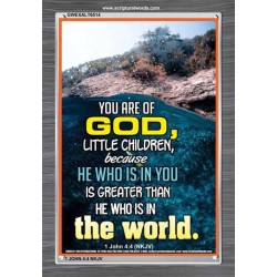YOU ARE OF GOD   Bible Scriptures on Love frame   (GWEXALT6514)   "25x33"