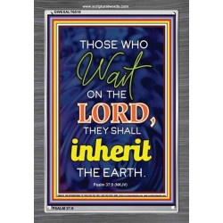 WAIT ON THE LORD   contemporary Christian Art Frame   (GWEXALT6519)   "25x33"