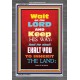 WAIT ON THE LORD   Bible Verses Wall Art Acrylic Glass Frame   (GWEXALT6535)   