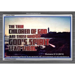 TRUE CHILDREN OF GOD   Christian Quote Framed   (GWEXALT6538)   "33x25"