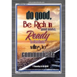 BE RICH IN GOOD WORKS   Contemporary Christian Wall Art   (GWEXALT6571)   