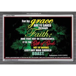 SAVED THROUGH FAITH   Christian Frame Art   (GWEXALT6583)   