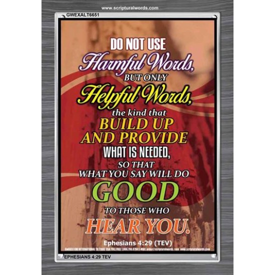 WATCH YOUR WORDS   Bible Scriptures on Love Acrylic Glass Frame   (GWEXALT6651)   