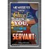 BE A SERVANT   Bible Verses Framed for Home Online   (GWEXALT6712)   "25x33"