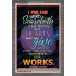 ACCORDING TO YOUR WORKS   Frame Bible Verse   (GWEXALT6778)   "25x33"