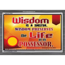 WISDOM   Framed Bible Verse   (GWEXALT6782)   "33x25"
