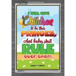 AND BABES SHALL RULE   Contemporary Christian Wall Art Frame   (GWEXALT6856)   