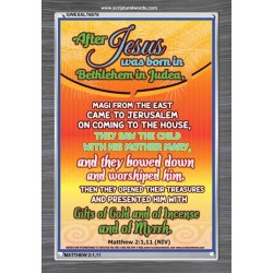 THEY BOWED DOWN AND WORSHIPED HIM   Scripture Art Wooden Frame   (GWEXALT6878)   