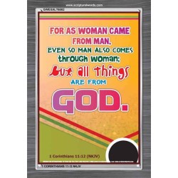 ALL THINGS ARE FROM GOD   Scriptural Portrait Wooden Frame   (GWEXALT6882)   