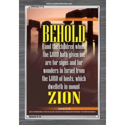 WE ARE FOR SIGNS AND WONDERS   Frame Bible Verse Online   (GWEXALT712)   "25x33"