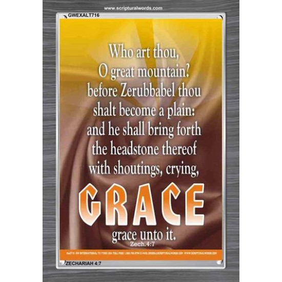 WHO ART THOU O GREAT MOUNTAIN   Bible Verse Frame Online   (GWEXALT716)   