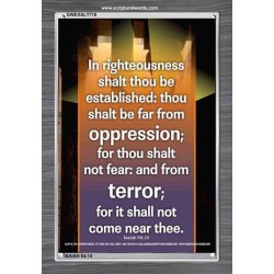 YOU SHALL BE FAR FROM OPPRESSION   Bible Verses Frame Online   (GWEXALT718)   