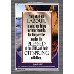 YOU SHALL NOT LABOUR IN VAIN   Bible Verse Frame Art Prints   (GWEXALT730)   