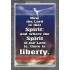 THE SPIRIT OF THE LORD GIVES LIBERTY   Scripture Wall Art   (GWEXALT732)   "25x33"