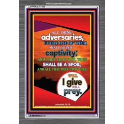 ALL THINE ADVERSARIES   Bible Verses to Encourage  frame   (GWEXALT7325)   