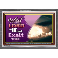 WAIT ON THE LORD   Framed Bible Verses   (GWEXALT7570)   "33x25"