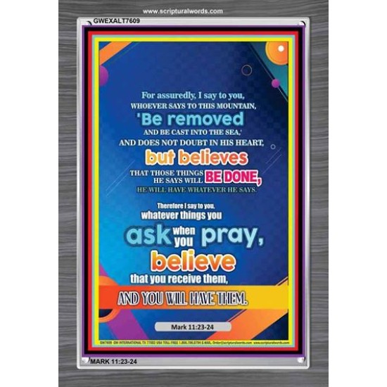 ASK WHEN YOU PRAY   Christian Artwork   (GWEXALT7609)   