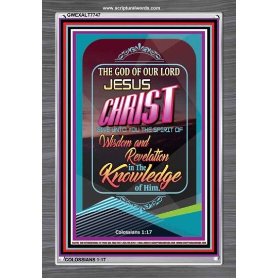 WISDOM AND REVELATION   Bible Verse Framed for Home Online   (GWEXALT7747)   