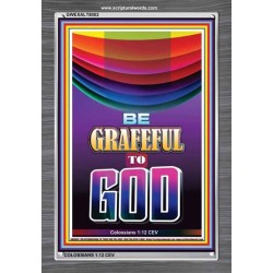 BE GRATEFUL TO GOD   Scripture Art Acrylic Glass Frame   (GWEXALT8002)   