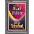 YOU SHALL EAT IN PLENTY   Inspirational Bible Verse Framed   (GWEXALT8030)   "25x33"