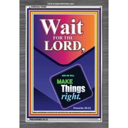 WAIT FOR THE LORD   Framed Scriptural Dcor   (GWEXALT8069)   "25x33"