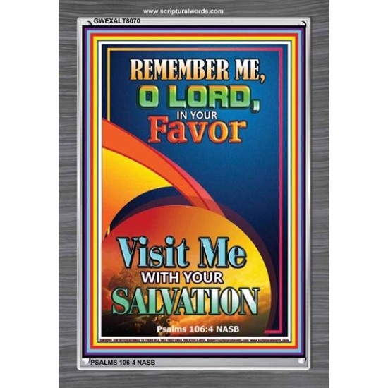 VIIST ME WITH YOUR SALVATION   Frame Scriptural Dcor   (GWEXALT8070)   