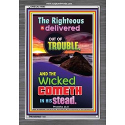 THE RIGHTEOUS IS DELIVERED   Encouraging Bible Verse Frame   (GWEXALT8085)   