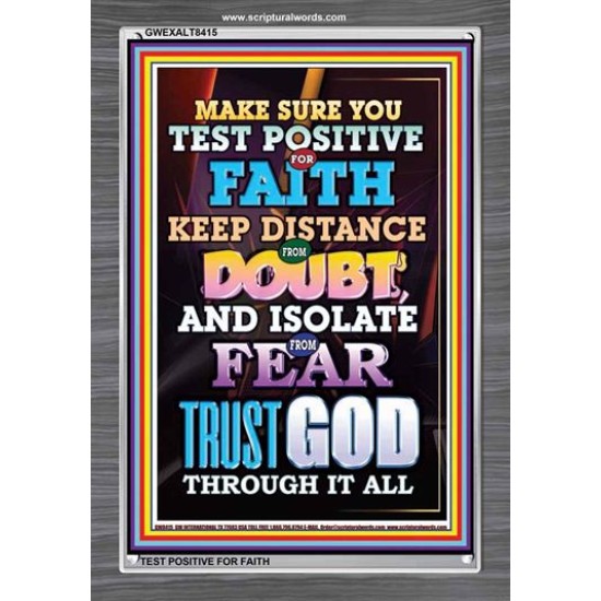 TRUST GOD AT ALL TIMES   Biblical Paintings Acrylic Glass Frame   (GWEXALT8415)   