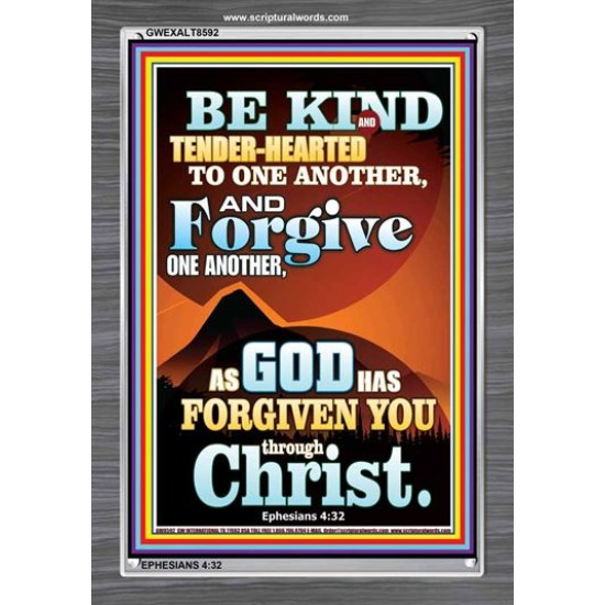 BE KIND AND TENDER HEARTED   Modern Christian Wall Dcor   (GWEXALT8592)   