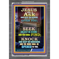 ASK SEEK AND KNOCK   Christian Artwork Acrylic Glass Frame   (GWEXALT8630)   