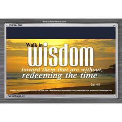 WALK IN WISDOM   Bible Verse Wall Art   (GWEXALT865)   "33x25"