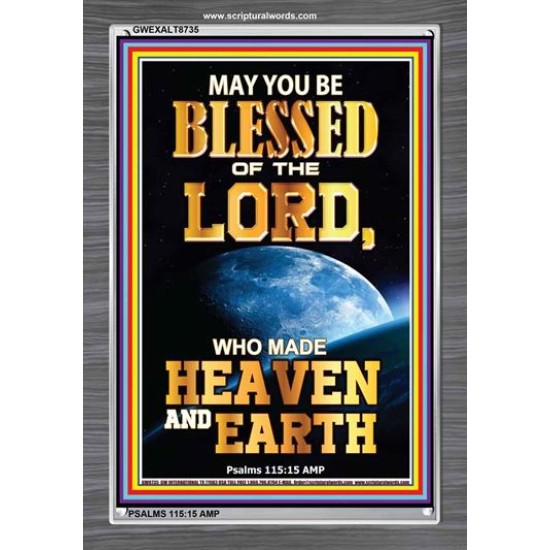 WHO MADE HEAVEN AND EARTH   Encouraging Bible Verses Framed   (GWEXALT8735)   