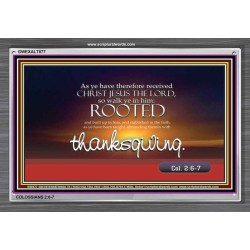 ABOUNDING THEREIN WITH THANKGIVING   Inspirational Bible Verse Framed   (GWEXALT877)   