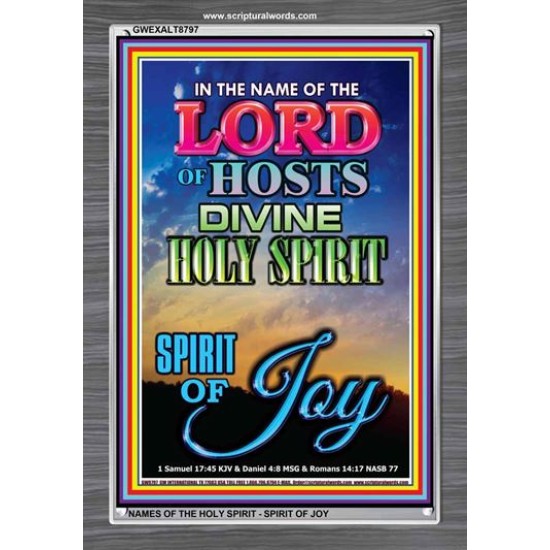 THE SPIRIT OF JOY   Bible Verse Acrylic Glass Frame   (GWEXALT8797)   