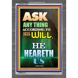 ASK ACCORDING TO HIS WILL   Acrylic Glass Framed Bible Verse   (GWEXALT8810)   