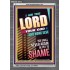 YOU SHALL NOT BE PUT TO SHAME   Bible Verse Frame for Home   (GWEXALT9113)   "25x33"